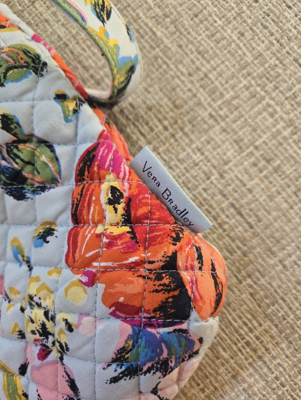 Vera Bradley Triple Zip Hipster Sea Air Floral Purse - Picture 7 of 13